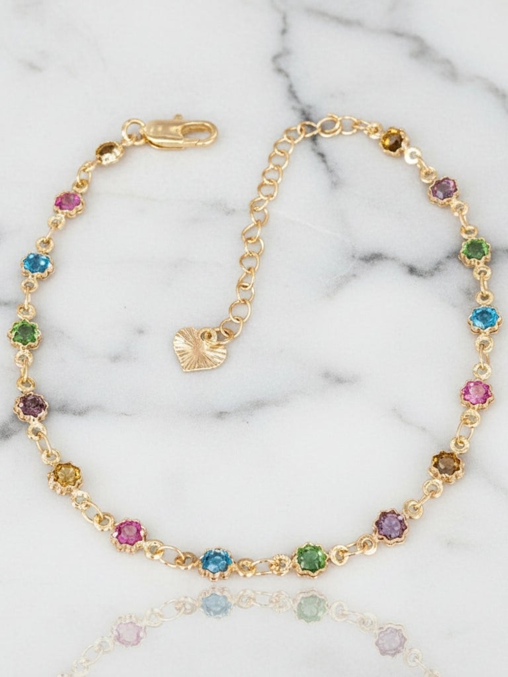 18K Gold-Filled Multi-Color CZ Jolly Bracelet
